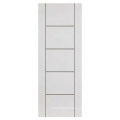 Internal Single Sliding Door White Painted Flush Door With Grooves Prefinished